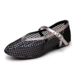 Sapatilha Boneca Em Tela Com Tira De Fivela 5400 Preto Onix
