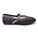 Sapatilha Boneca Em Tela Com Tira De Fivela 5400 Preto Onix