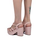 Sandália Feminina Meia Pata Aranha 8007 Napa Rosa Bebê