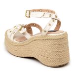 Sandália Anabela Napa Off White 9101