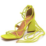 Sandália Feminina Salto Alto Triângulo 130502 Napa Lemon