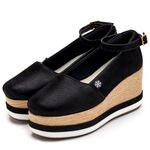 Tênis Feminino Anabela Salto Médio 170407 Nobucado Preto