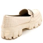 Sapato Feminino Oxford Tratorado 190253 Craquelê Verniz Off White