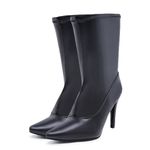 Bota Feminina Estilo Meia Cano Médio 1769 Stretch Preto