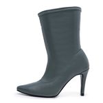 Bota Feminina Estilo Meia Cano Médio 1769 Stretch Verde Army