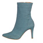Bota Feminina Cano Médio 1792 Tecido Jeans Claro