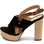 Sandália Feminina Meia Pata 170906 Nobucado Preto e Chocolate