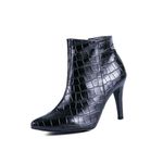 Bota Feminina Cano Curto 1762 Craquelê Preto