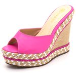 Tamanco Feminino Anabela Com Sisal 4051 Napa Rosa Azaléia