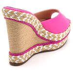 Tamanco Feminino Anabela Com Sisal 4051 Napa Rosa Azaléia