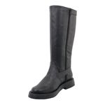 Bota Feminina Biker Rasteira Fivelas 2024 Napa Preto