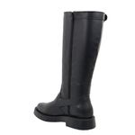 Bota Feminina Biker Rasteira Fivelas 2024 Napa Preto