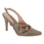 Scarpin Feminino Salto Alto Taupe 6020
