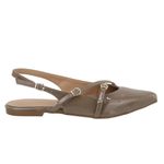 Sapatilha Slingback Rasteira Feminina 184101 Taupe