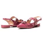 Sapatilha Slingback Rasteira Feminina Em Napa Verniz Magnólia 183010