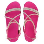 Papete Feminina Flatform Com Tiras De Strass 199057 Napa Pink