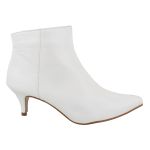 Bota Feminina Cano Curto Bico Fino 180125 Siena Branco
