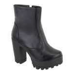 Coturno Salto Bloco Alto Tratorado 181271 Floter Preto
