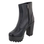 Coturno Salto Bloco Alto Tratorado 181271 Floter Preto