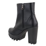 Coturno Salto Bloco Alto Tratorado 181271 Floter Preto