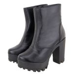 Coturno Salto Bloco Alto Tratorado 181271 Floter Preto