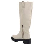 Bota Montaria Biker Cano Alto 23107 Camurça Off White