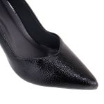 Scarpin Salto Verniz Molhado Preto 5551 