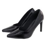 Scarpin Salto Verniz Molhado Preto 5551 