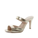 Sandalia Feminina Salto Fino Floter Ouro Light