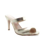 Sandalia Feminina Salto Fino Floter Ouro Light