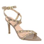 Sandália Feminina Salto e Bico Fino 6019 Napa Taupe