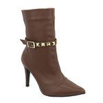 Bota Feminina Cano Médio 1793 Salto Fino Napa Santorini Cacau