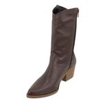 Bota Feminina Texana Cano Médio 23010 Lizard Marrom Western