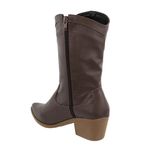 Bota Feminina Texana Cano Médio 23010 Lizard Marrom Western
