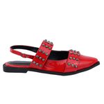 Sapatilha Slingback Rasteira Feminina Em Napa Verniz Ferrari 184202