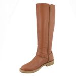 Bota Feminina Biker Rasteira 2026 Napa Caramelo