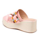 Tamanco Ref 5200 Anabela Fivela Trabalhada Colorida Napa Lady
