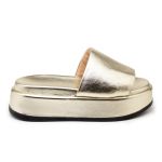 Tamanco Papete Flatorm Slide Ref 5300 Floter Ouro Metalizado