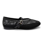Sapatilha Boneca Em Tela Com Tira De Fivela 5400 Preto
