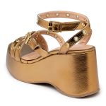 Sandália Anabela Napa Bronze 9100