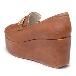 Mocassim Plataforma Feminino Caramelo 170500