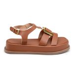 Sandália Feminina Flatform Papete Napa Caramelo 23430 Copia