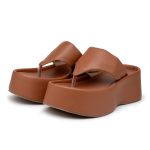 Sandália Tamanco Napa Caramelo 5100