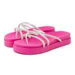 Sandália Papete Solado Pink 199067 Strass