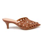 Tamanco Mule Feminino Slingback Napa Caramelo 6034