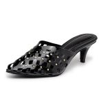 Tamanco Mule Feminino Slingback Napa Preto 6034