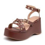 Sandália Anabela Santorine Cacau 9100