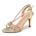 Sandalia Strass Elegance Ouro Light