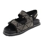 Papete Feminina Com Hotfix Suede Preto 23242