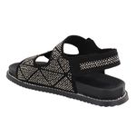 Papete Feminina Com Hotfix Suede Preto 23242
